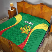 Custom Senegal Basketball Quilt Go Champions Lions - Wonder Print Shop