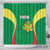 Custom Senegal Basketball Shower Curtain Go Champions Lions - Wonder Print Shop