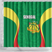 Custom Senegal Basketball Shower Curtain Go Champions Lions - Wonder Print Shop