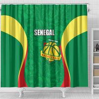 Custom Senegal Basketball Shower Curtain Go Champions Lions - Wonder Print Shop