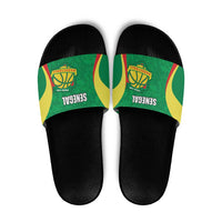 Custom Senegal Basketball Slide Sandals Go Champions Lions - Wonder Print Shop