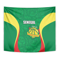 Custom Senegal Basketball Tapestry Go Champions Lions - Wonder Print Shop