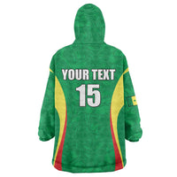 Custom Senegal Basketball Wearable Blanket Hoodie Go Champions Lions - Wonder Print Shop