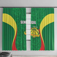 Custom Senegal Basketball Window Curtain Go Champions Lions - Wonder Print Shop