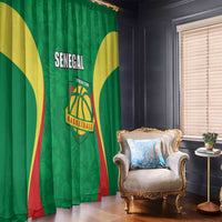 Custom Senegal Basketball Window Curtain Go Champions Lions - Wonder Print Shop
