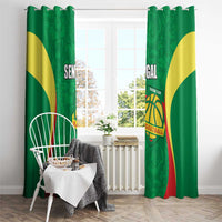 Custom Senegal Basketball Window Curtain Go Champions Lions - Wonder Print Shop