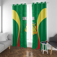 Custom Senegal Basketball Window Curtain Go Champions Lions - Wonder Print Shop