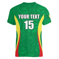 Custom Senegal Basketball Women V-Neck T-Shirt Go Champions Lions - Wonder Print Shop