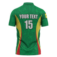 Custom Senegal Basketball Zipper Polo Shirt Go Champions Lions - Wonder Print Shop