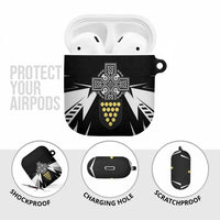Cornwall Celtic Cross AirPods Case Coat Of Arms With Celtic Pattern - Wonder Print Shop