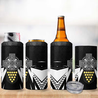 Cornwall Celtic Cross 4 in 1 Can Cooler Tumbler Coat Of Arms With Celtic Pattern - Wonder Print Shop