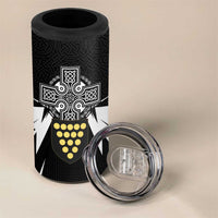 Cornwall Celtic Cross 4 in 1 Can Cooler Tumbler Coat Of Arms With Celtic Pattern - Wonder Print Shop