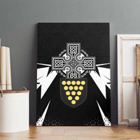 Cornwall Celtic Cross Canvas Wall Art Coat Of Arms With Celtic Pattern - Wonder Print Shop