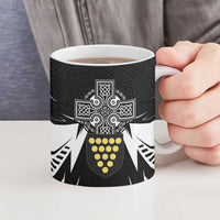 Cornwall Celtic Cross Ceramic Mug Coat Of Arms With Celtic Pattern - Wonder Print Shop