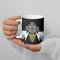 Cornwall Celtic Cross Ceramic Mug Coat Of Arms With Celtic Pattern - Wonder Print Shop