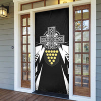 Cornwall Celtic Cross Door Cover Coat Of Arms With Celtic Pattern - Wonder Print Shop