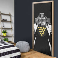 Cornwall Celtic Cross Door Cover Coat Of Arms With Celtic Pattern - Wonder Print Shop
