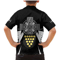 Cornwall Celtic Cross Family Matching Mermaid Dress and Hawaiian Shirt Coat Of Arms With Celtic Pattern - Wonder Print Shop