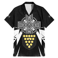 Cornwall Celtic Cross Family Matching Mermaid Dress and Hawaiian Shirt Coat Of Arms With Celtic Pattern - Wonder Print Shop