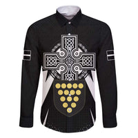 Cornwall Celtic Cross Family Matching Off Shoulder Short Dress and Hawaiian Shirt Coat Of Arms With Celtic Pattern - Wonder Print Shop