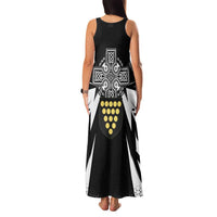 Cornwall Celtic Cross Family Matching Tank Maxi Dress and Hawaiian Shirt Coat Of Arms With Celtic Pattern - Wonder Print Shop