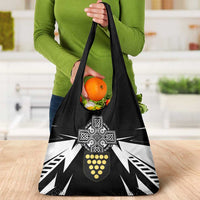 Cornwall Celtic Cross Grocery Bag Coat Of Arms With Celtic Pattern - Wonder Print Shop
