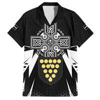 Cornwall Celtic Cross Hawaiian Shirt Coat Of Arms With Celtic Pattern - Wonder Print Shop