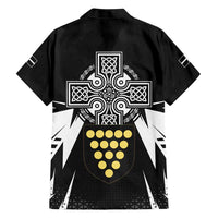 Cornwall Celtic Cross Hawaiian Shirt Coat Of Arms With Celtic Pattern - Wonder Print Shop