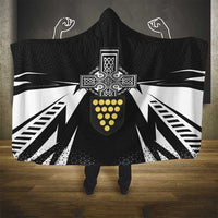 Cornwall Celtic Cross Hooded Blanket Coat Of Arms With Celtic Pattern - Wonder Print Shop
