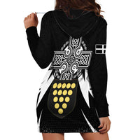 Cornwall Celtic Cross Hoodie Dress Coat Of Arms With Celtic Pattern - Wonder Print Shop