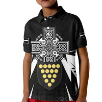 Cornwall Celtic Cross Kid Polo Shirt Coat Of Arms With Celtic Pattern - Wonder Print Shop
