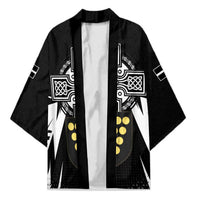 Cornwall Celtic Cross Kimono Coat Of Arms With Celtic Pattern - Wonder Print Shop