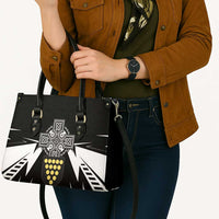 Cornwall Celtic Cross Leather Bag Coat Of Arms With Celtic Pattern - Wonder Print Shop