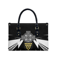 Cornwall Celtic Cross Leather Bag Coat Of Arms With Celtic Pattern - Wonder Print Shop
