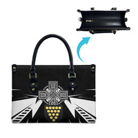 Cornwall Celtic Cross Leather Bag Coat Of Arms With Celtic Pattern - Wonder Print Shop