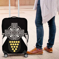 Cornwall Celtic Cross Luggage Cover Coat Of Arms With Celtic Pattern - Wonder Print Shop