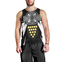 Cornwall Celtic Cross Men Tank Top Coat Of Arms With Celtic Pattern - Wonder Print Shop