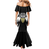 Cornwall Celtic Cross Mermaid Dress Coat Of Arms With Celtic Pattern - Wonder Print Shop
