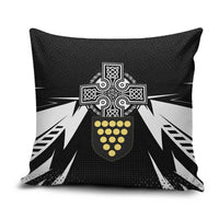 Cornwall Celtic Cross Pillow Cover Coat Of Arms With Celtic Pattern - Wonder Print Shop