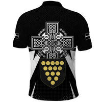 Cornwall Celtic Cross Polo Shirt Coat Of Arms With Celtic Pattern - Wonder Print Shop