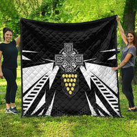 Cornwall Celtic Cross Quilt Coat Of Arms With Celtic Pattern - Wonder Print Shop
