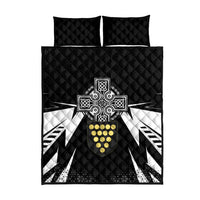Cornwall Celtic Cross Quilt Bed Set Coat Of Arms With Celtic Pattern - Wonder Print Shop