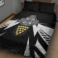 Cornwall Celtic Cross Quilt Bed Set Coat Of Arms With Celtic Pattern - Wonder Print Shop