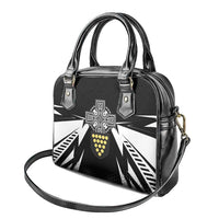 Cornwall Celtic Cross Shoulder Handbag Coat Of Arms With Celtic Pattern - Wonder Print Shop