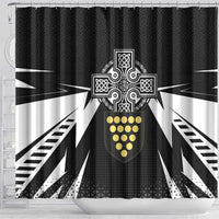 Cornwall Celtic Cross Shower Curtain Coat Of Arms With Celtic Pattern - Wonder Print Shop