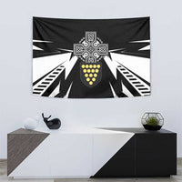 Cornwall Celtic Cross Tapestry Coat Of Arms With Celtic Pattern - Wonder Print Shop