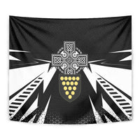 Cornwall Celtic Cross Tapestry Coat Of Arms With Celtic Pattern - Wonder Print Shop