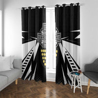 Cornwall Celtic Cross Window Curtain Coat Of Arms With Celtic Pattern - Wonder Print Shop