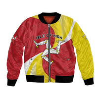 Personalized Isle of Man Bomber Jacket Triskele Ny Tree Cassyn - Wonder Print Shop