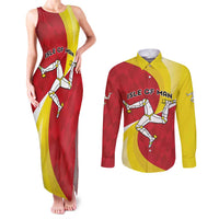 Personalized Isle of Man Couples Matching Tank Maxi Dress and Long Sleeve Button Shirt Triskele Ny Tree Cassyn - Wonder Print Shop
